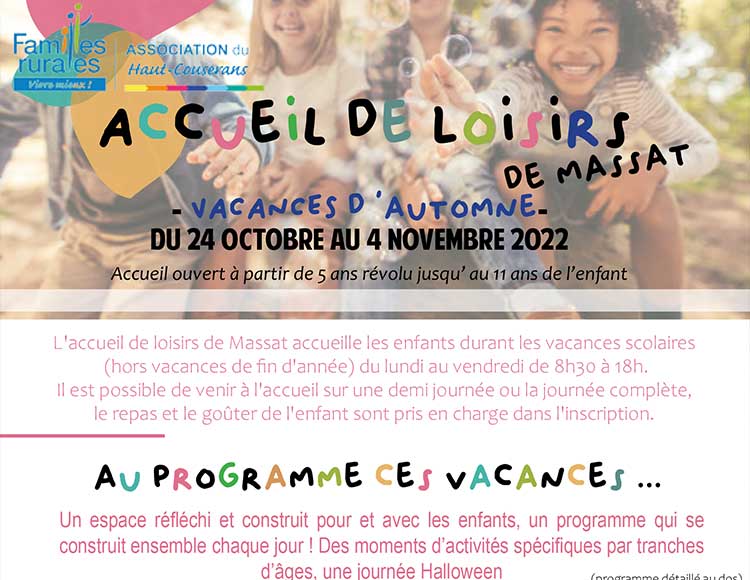 You are currently viewing ALSH – Programme des vacances d’automne 2022